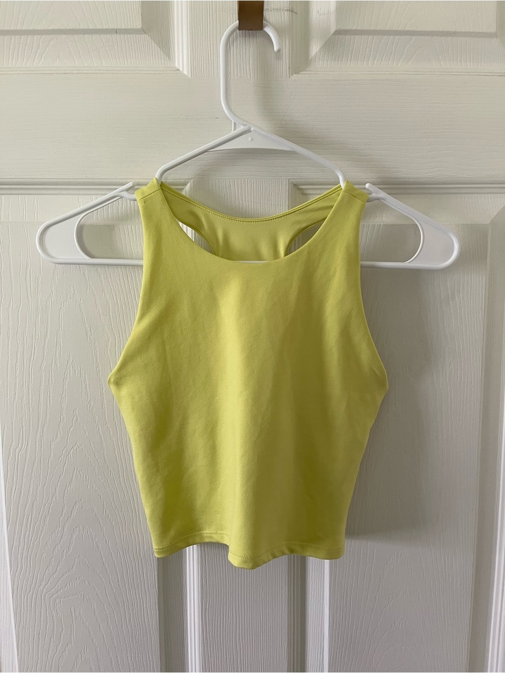 DSG Sleeveless Yellow Crop Tank Top